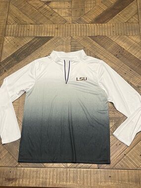 Colosseum White Youth Pullover - LSU Logo Detail
